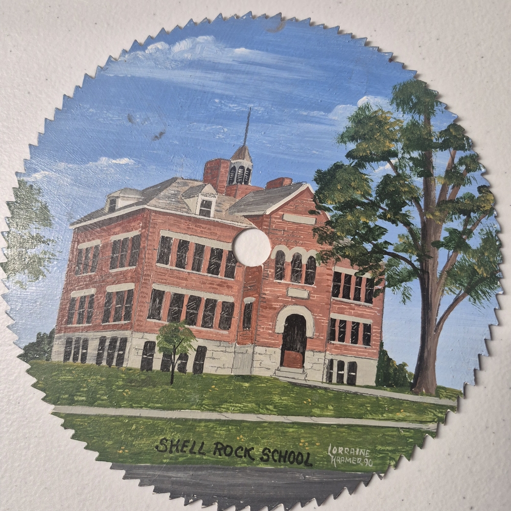 Hand-Painted Saw Blade Art